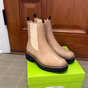 Sam Edelman Beige Chelsea Booties